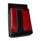 Kellnertasche, Kellnerbeutel mit einem farbigen Element - Kunstleder, rot