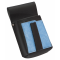  Waiter’s holster, pouch with a colour element - artificial leather, grooved, blue