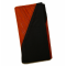 Kožená peňaženka - oranžová prúžky/čierna
