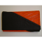 Kožená peňaženka - oranžová prúžky/čierna