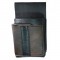 Číšnické pouzdro, kapsa s barevným prvkem - koženka, černo-hnědá