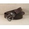 01 Jeans Leather Belt - brown with stitching