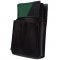 Lederkomplett :: Brieftasche (dunkelgrün/schwarz) + Kellnertasche